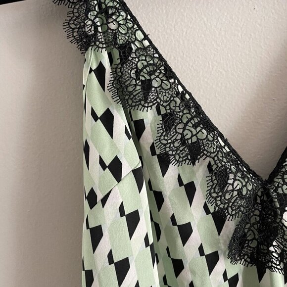 Future Collective Kahlana Barfield Brown Wmn SZ XS Green/Black Slip Dress NWT - Picture 5 of 10